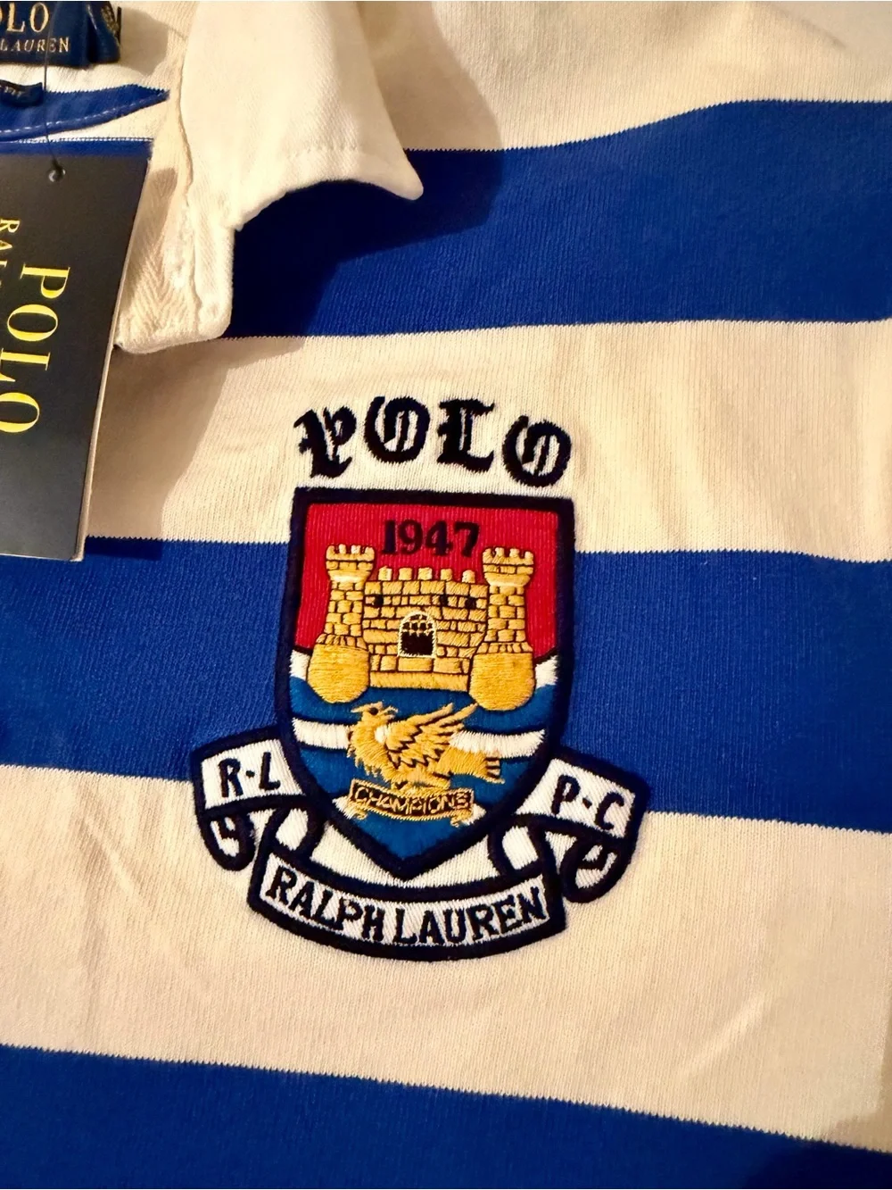 Polo Ralph Lauren RLPC 1947 Cotton Twill Rugby Shirt Men’s L Large New NWT